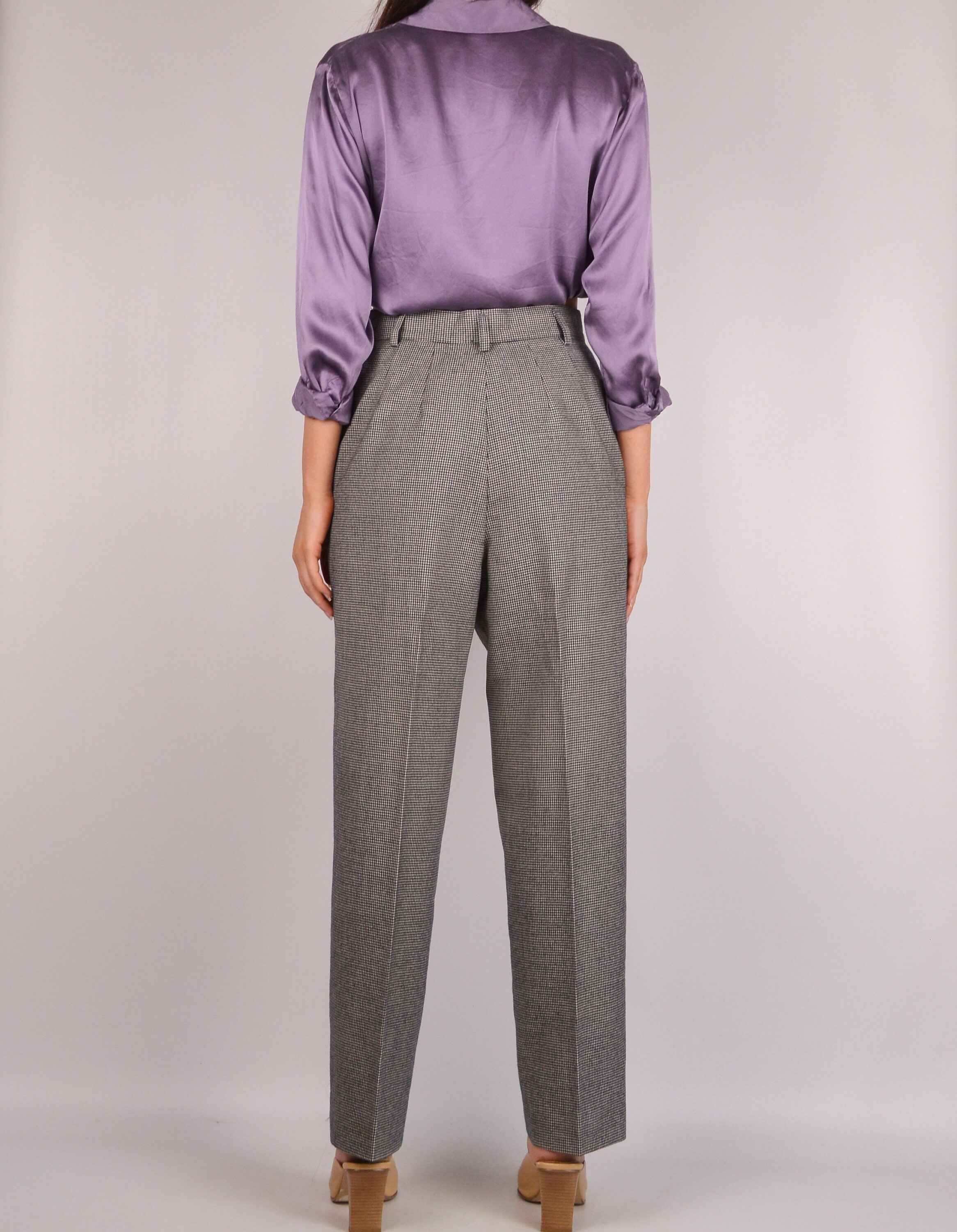 gray wool trousers