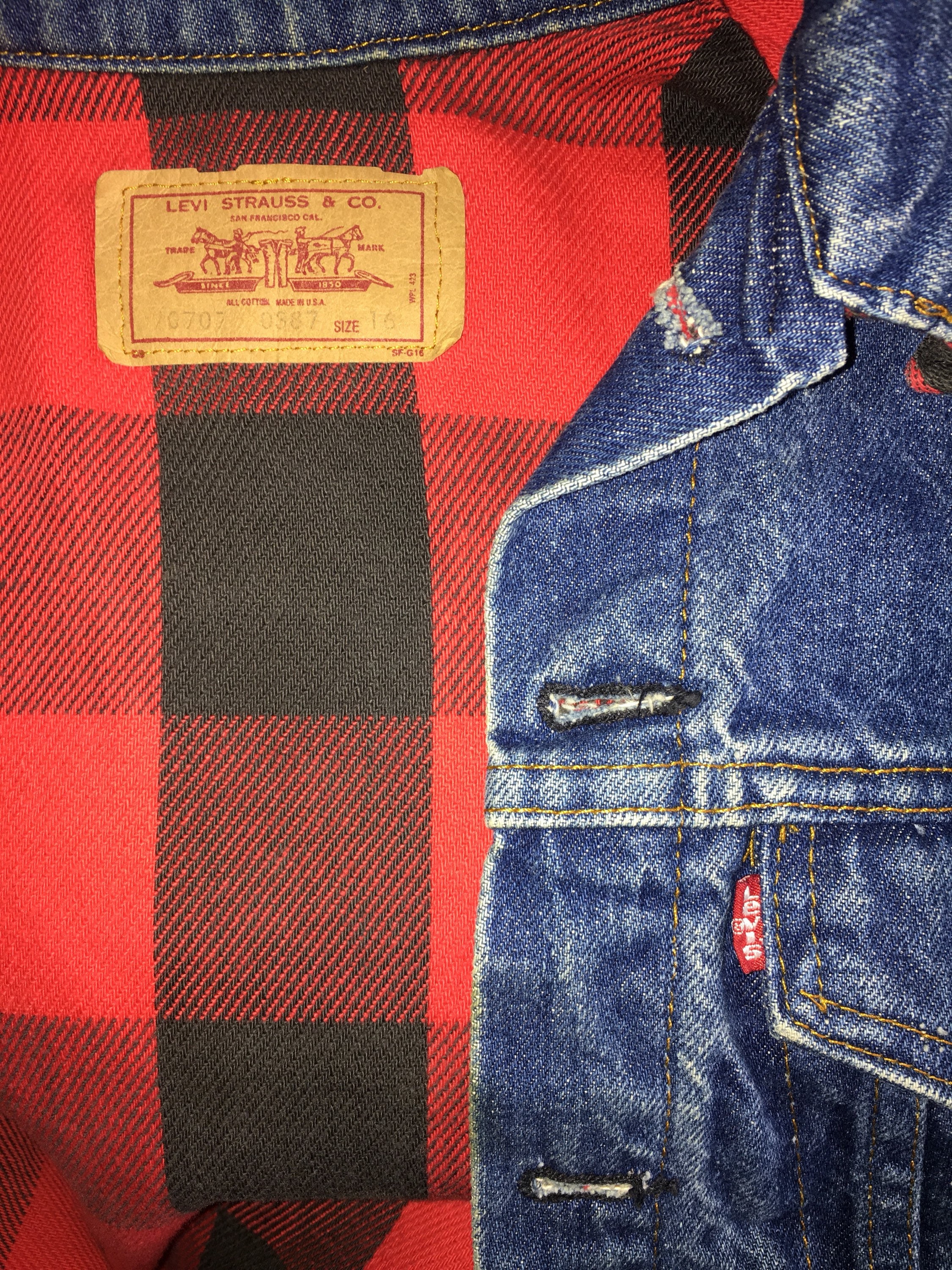 Vintage LEVI'S Small Flannel Lined Jean Jacket