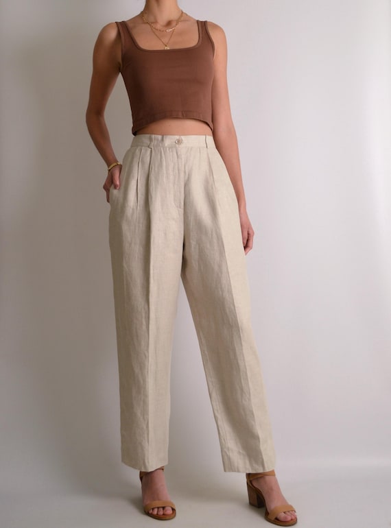 Vintage Linen Trousers - 26/27