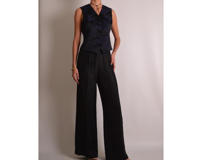 Vintage Black Wide Leg Pants (S)