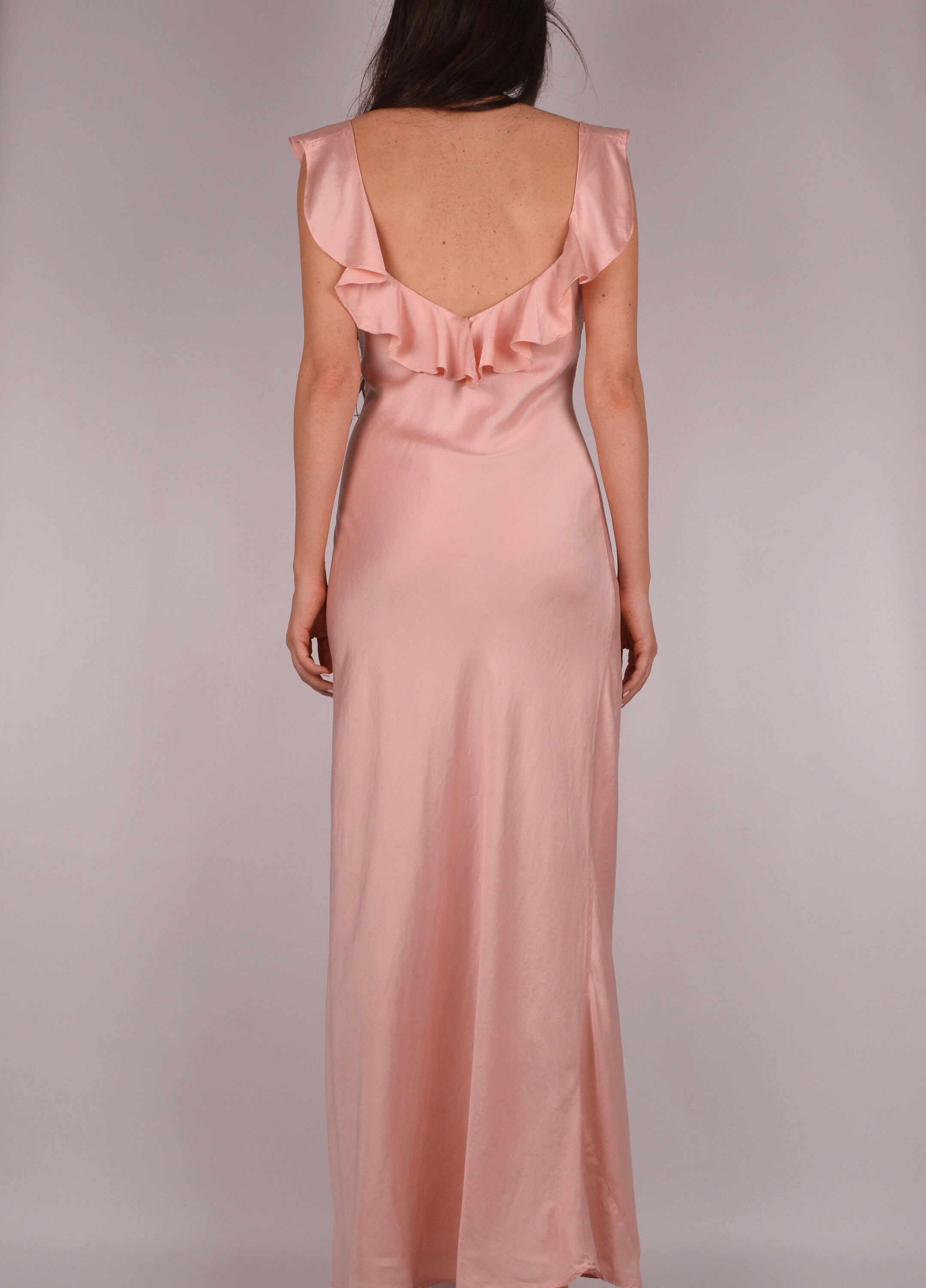 blush silk slip