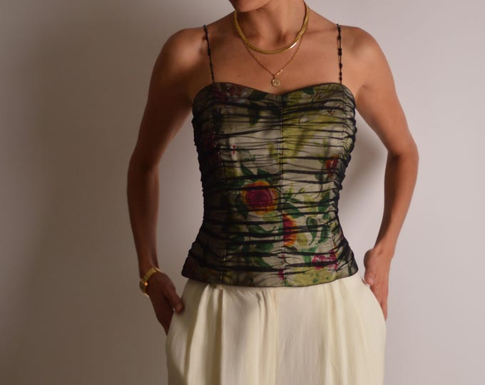 Vintage Romantic Corset Top (M)