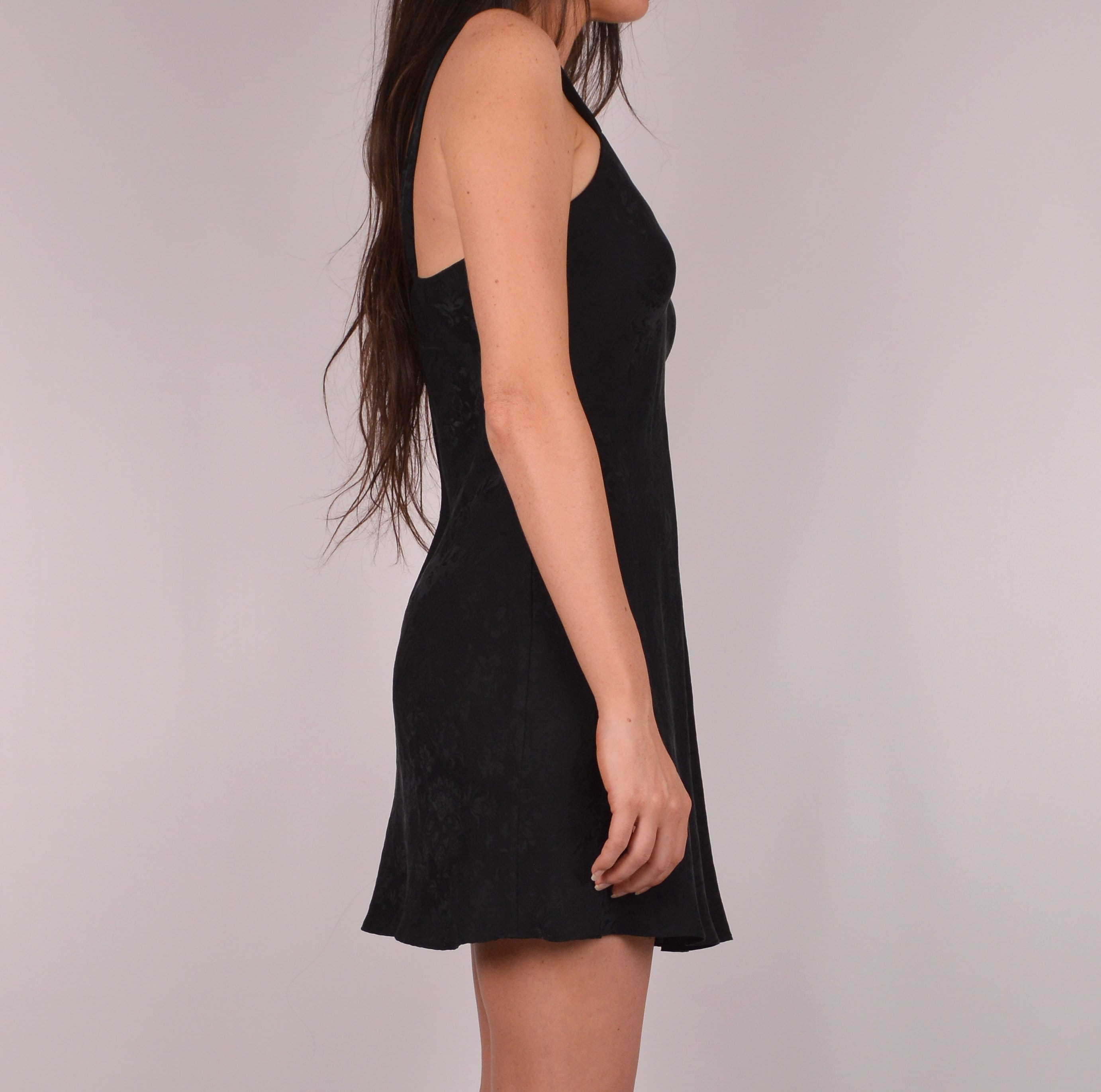 black silk mini slip dress black silk mini slip dress