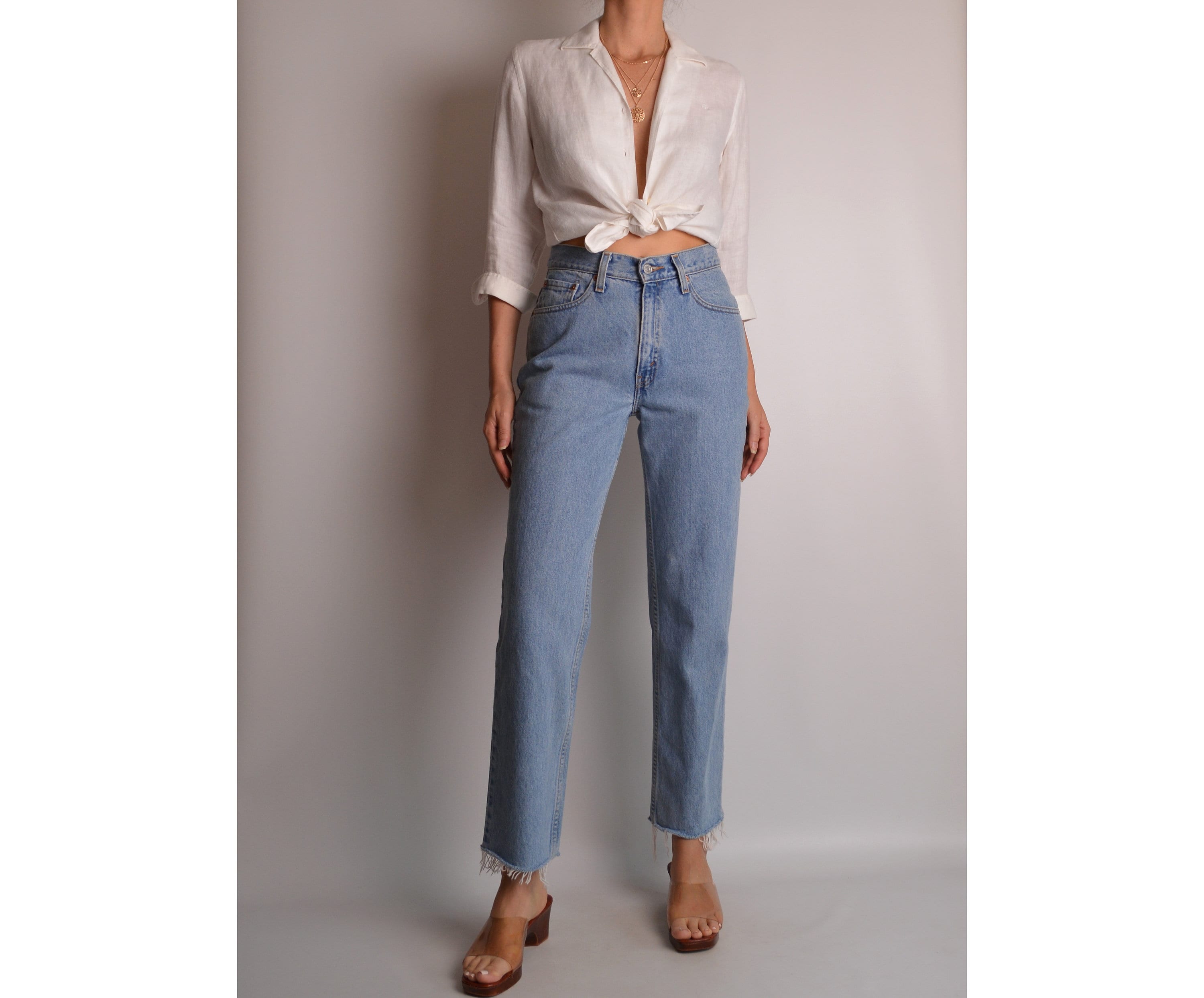 Vintage LEVI'S 512 Frayed Jeans (28W)