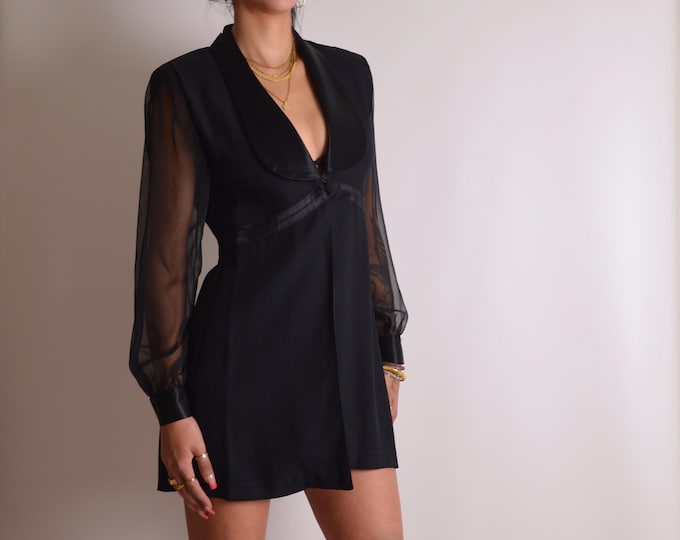 Vintage Sheer Sleeve Mini (S-M)