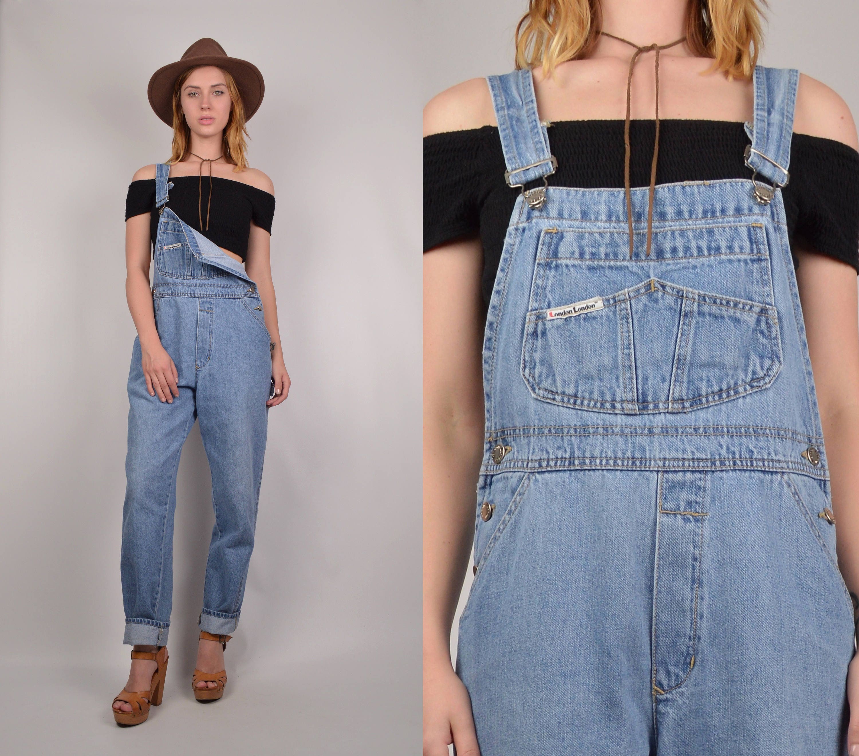 Vintage Denim Overalls Blue Jean