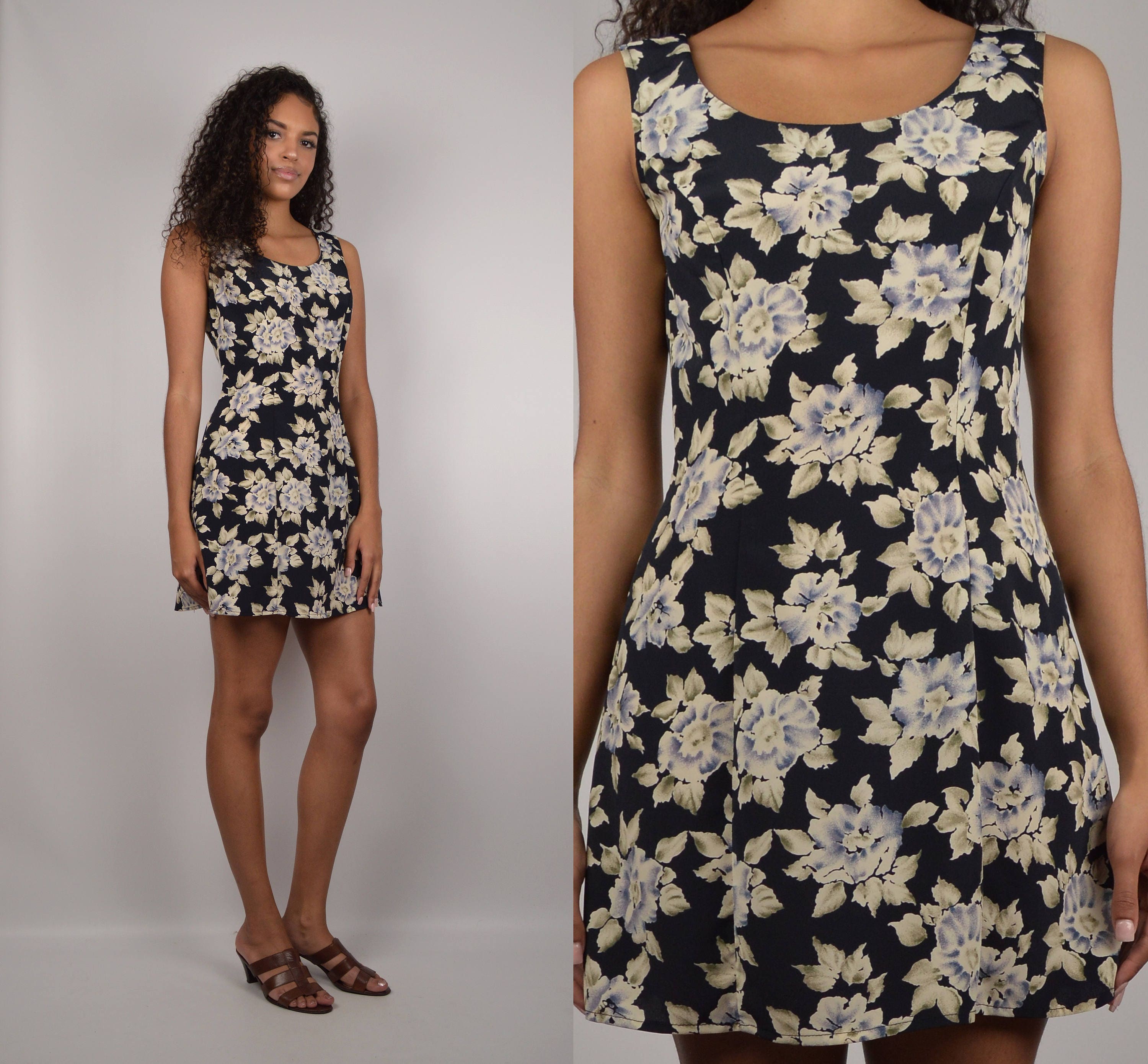 HUGE 10 dollar SALE 90's Floral Mini Dress