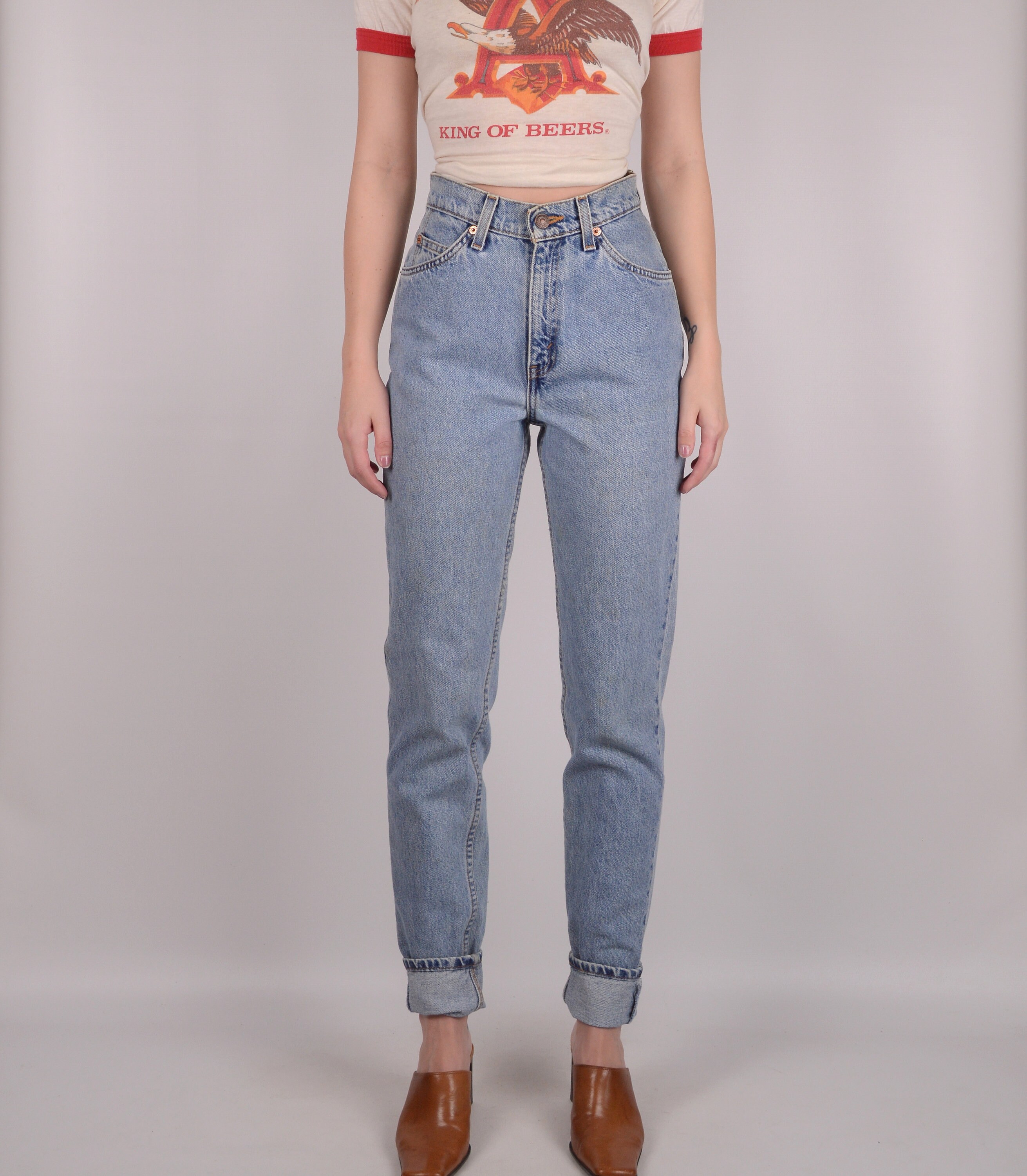 912 Slim Tapered Denim High Waist Jeans