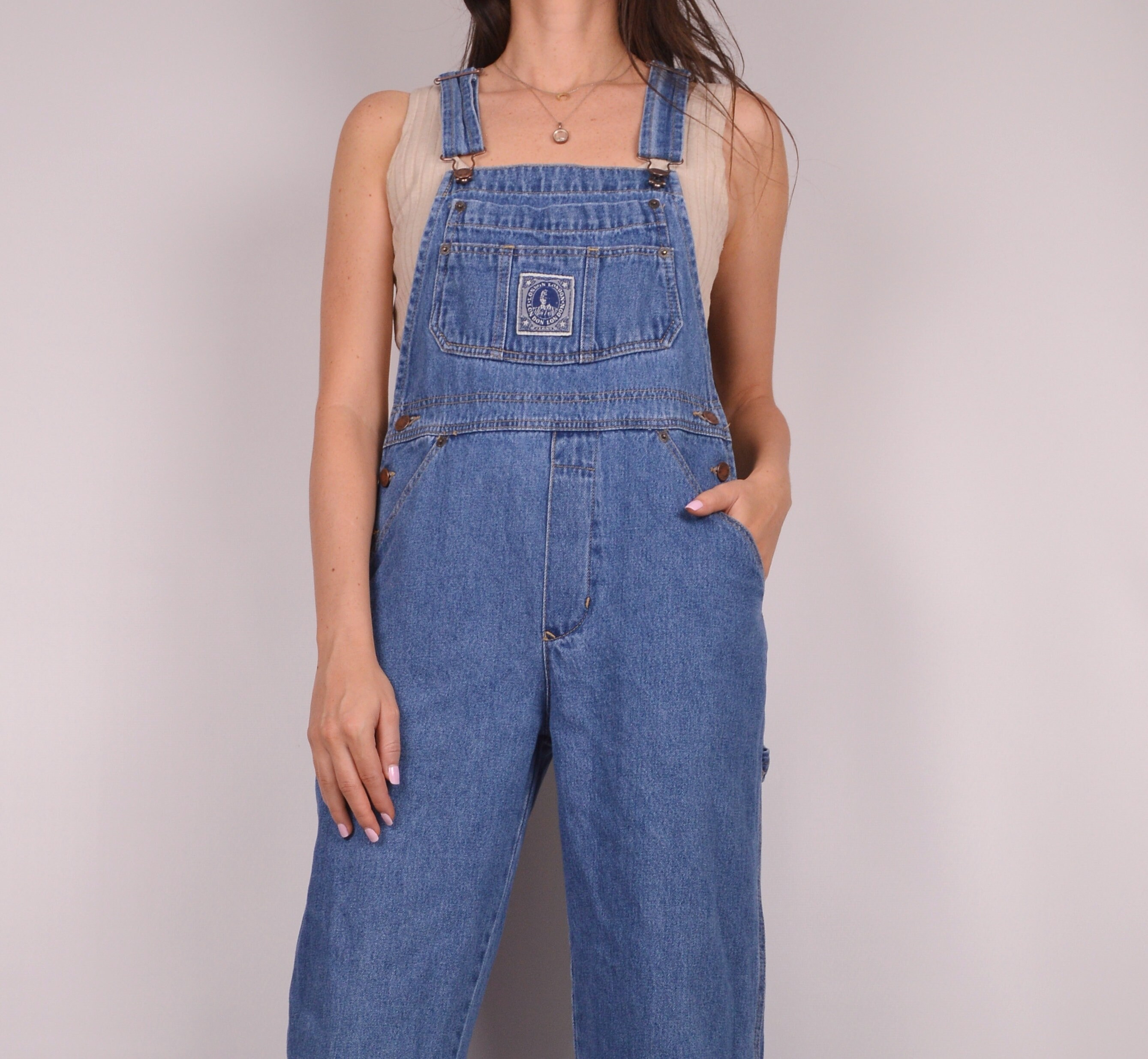 Vintage Denim Overalls / S