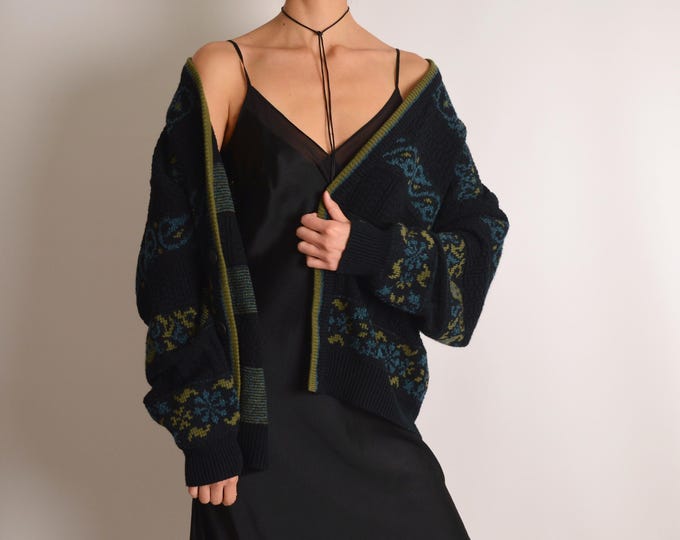 Vintage Chunky Knit Cardigan (S-L)