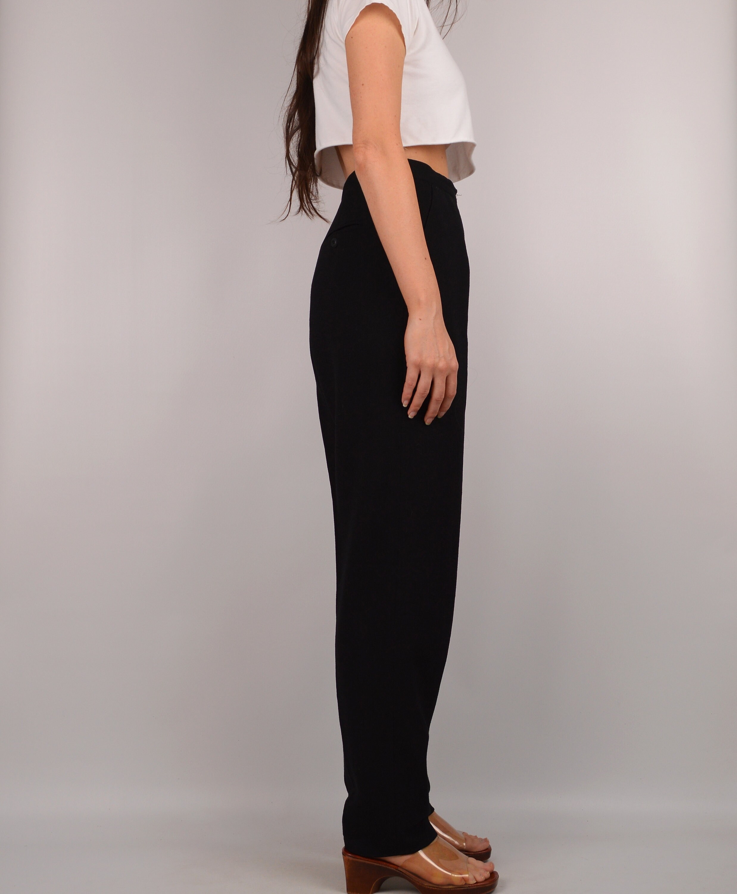 wool knit trousers womens