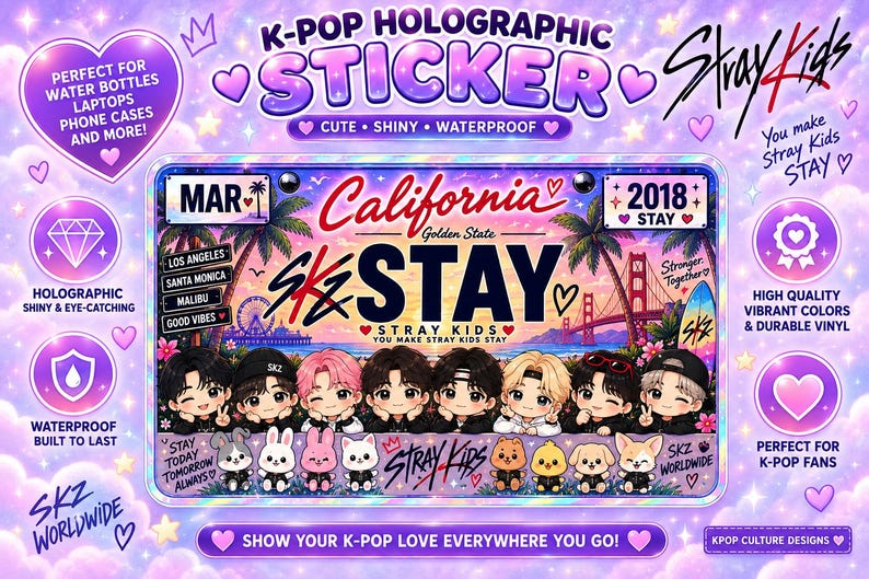 Stray Kids Stay License Plate Sticker - Etsy