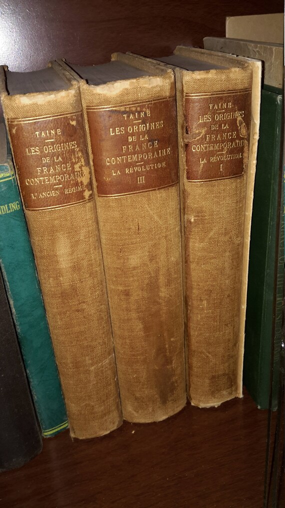 1878 Hippolyte Taine Les Origines De La France Contemporaine Set Of 3 Books - 