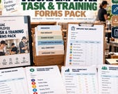 Visual Employee Task & Training Forms Pack - task tracker image 1