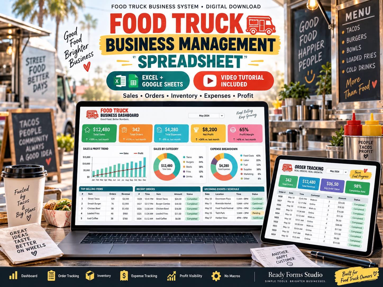 Food Truck Business Spreadsheet - food truck business image 1