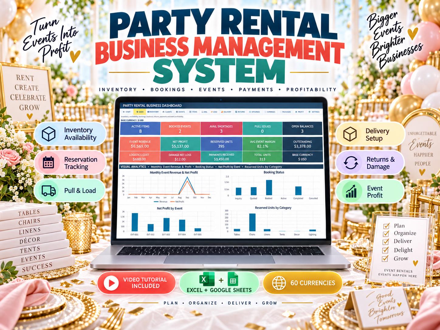 Party Rental Spreadsheet - party rental image 1