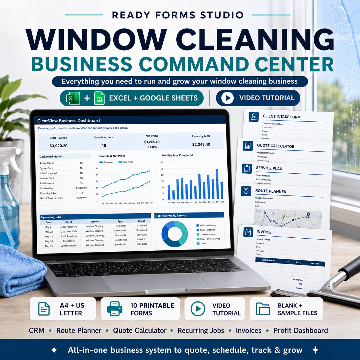 Window Cleaning Business Spreadsheet - window cleaning image 1
