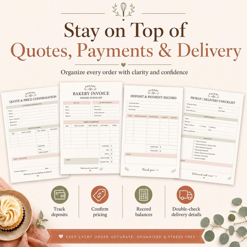 Bakery Order Form & Cake Order Form Template | Printable Fillable PDF ...