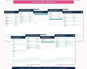 A digital product graphic shows a stack of ten printable pet-sitting forms, including client profiles, feeding schedules, and medication authorization.