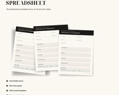 Three white documents titled "Client Discovery & Design Brief" are fanned out, showing sections for client information and project details.