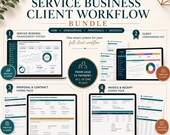 An overview graphic displaying four complete business tools for client workflow including management, onboarding, proposals, and invoices.