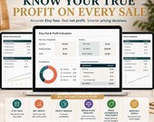Etsy Seller Finance Bundle in Excel: Bookkeeping - etsy fee calculator image 4