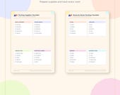 Two planner pages titled "Packing Supplies Checklist" and "Room-by-Room Packing Checklist" with various items to check off.