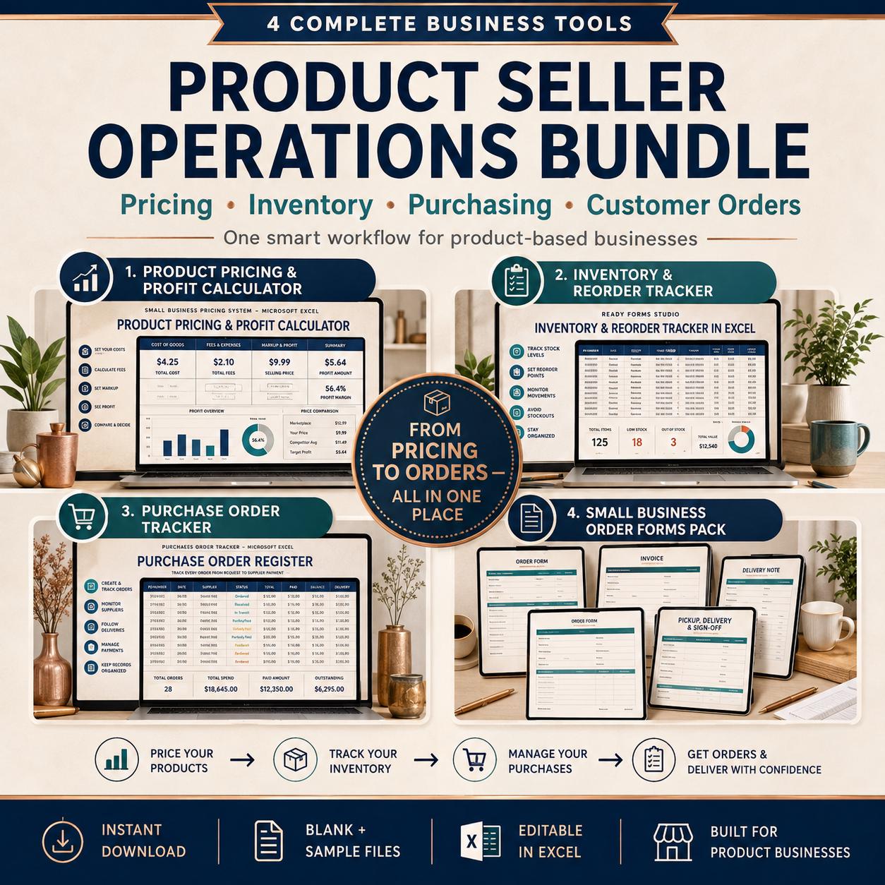 Product Seller Operations Bundle in Excel: Pricing Calculator - small business image 1