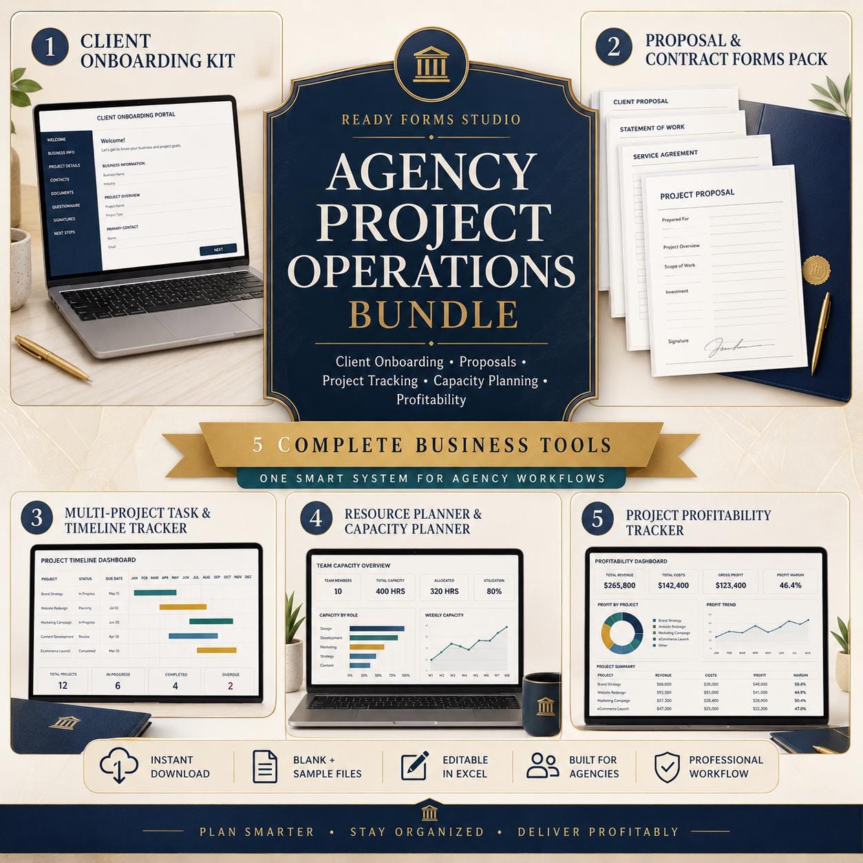 Agency Project Operations Bundle in Excel: Project Tracker - project tracker image 1