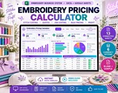 Embroidery Pricing & Cost Calculator in Excel: Embroidery Cost - embroidery pricing image 4