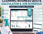 Cleaning Business Quote Calculator & Job Schedule - cleaning business image 1