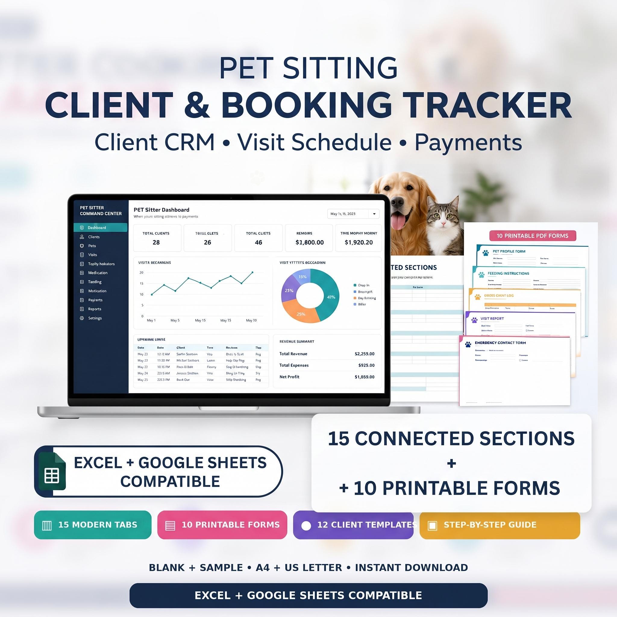 Pet Sitting Client & Booking Tracker - pet sitter image 1