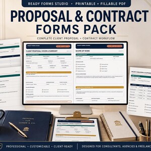 Proposal & Contract Forms Pack: Scope of Work, Project Approval, Change Request and Project Closeout Business Forms