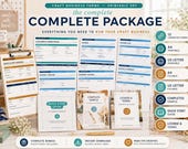 A collection of various business forms, including "Customer & Order Intake," "Invoice," and "Packing Slip," are fanned out on a wooden desk.