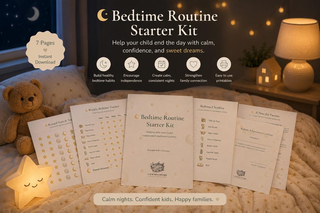 Tableau de routine du coucher pour enfants | Emploi du temps visuel ...