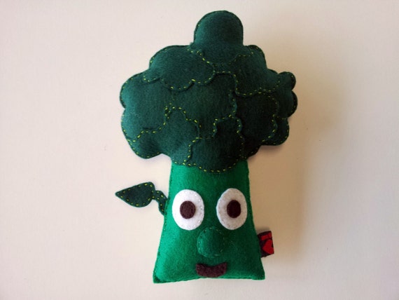 Items similar to Eco Felt Broccoli Stuffed Softie Plushie Gift on Etsy