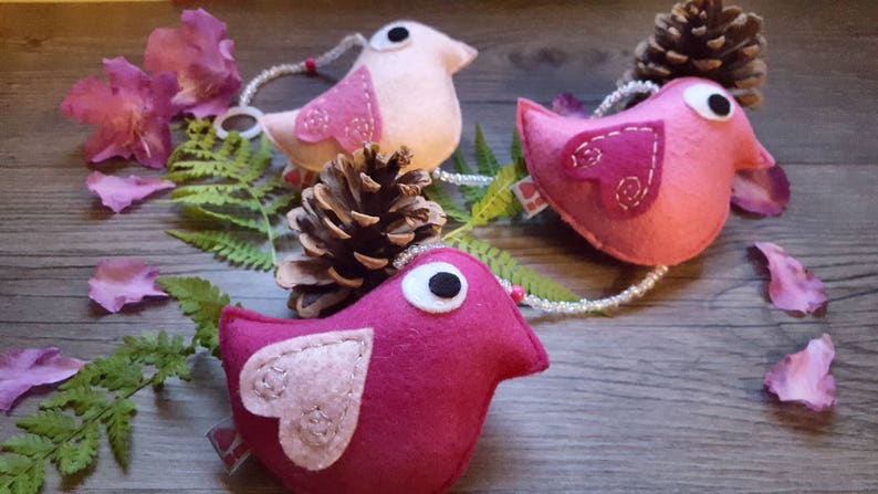 Pink Ombre Plush Wall Hanging Bird Housewarming Baby Etsy