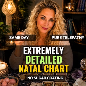 Detailed Natal Chart Reading, Psychic Astrology Analysis Report (Same Day)