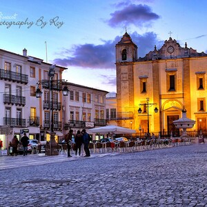 St. Anton&#39;s church Evora, Portugal. Original Fine Art Street Photography. Europe Evening colorful cityscape