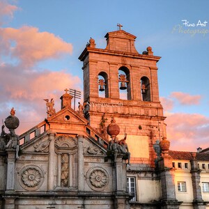 Igreja da Graça Evora - V2, Portugal. Original Fine Art Street Photography. Europe Evening colorful cityscape (Church of Our Lady of Grace)