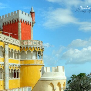 Pena National Palace in Sintra, Portugal. Original Fine Art Street Photography. Castle in Vibrant colors