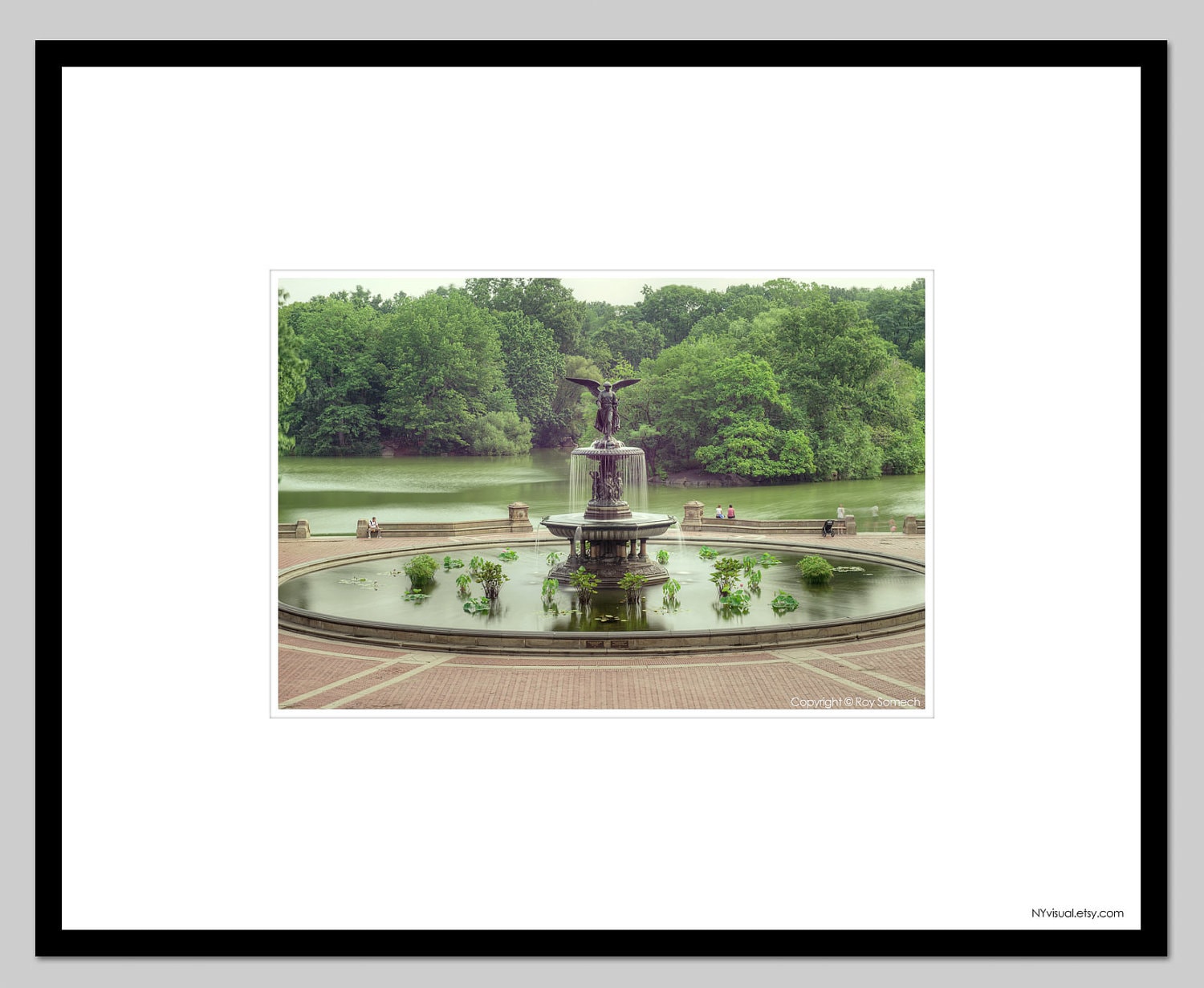 Bethesda Fountain Central Park Morning Fall New York Art Photo Print Poster  Unframed Picture Size 10x8 Inch Paper Size 11x9 Inch Fit Standard Frame