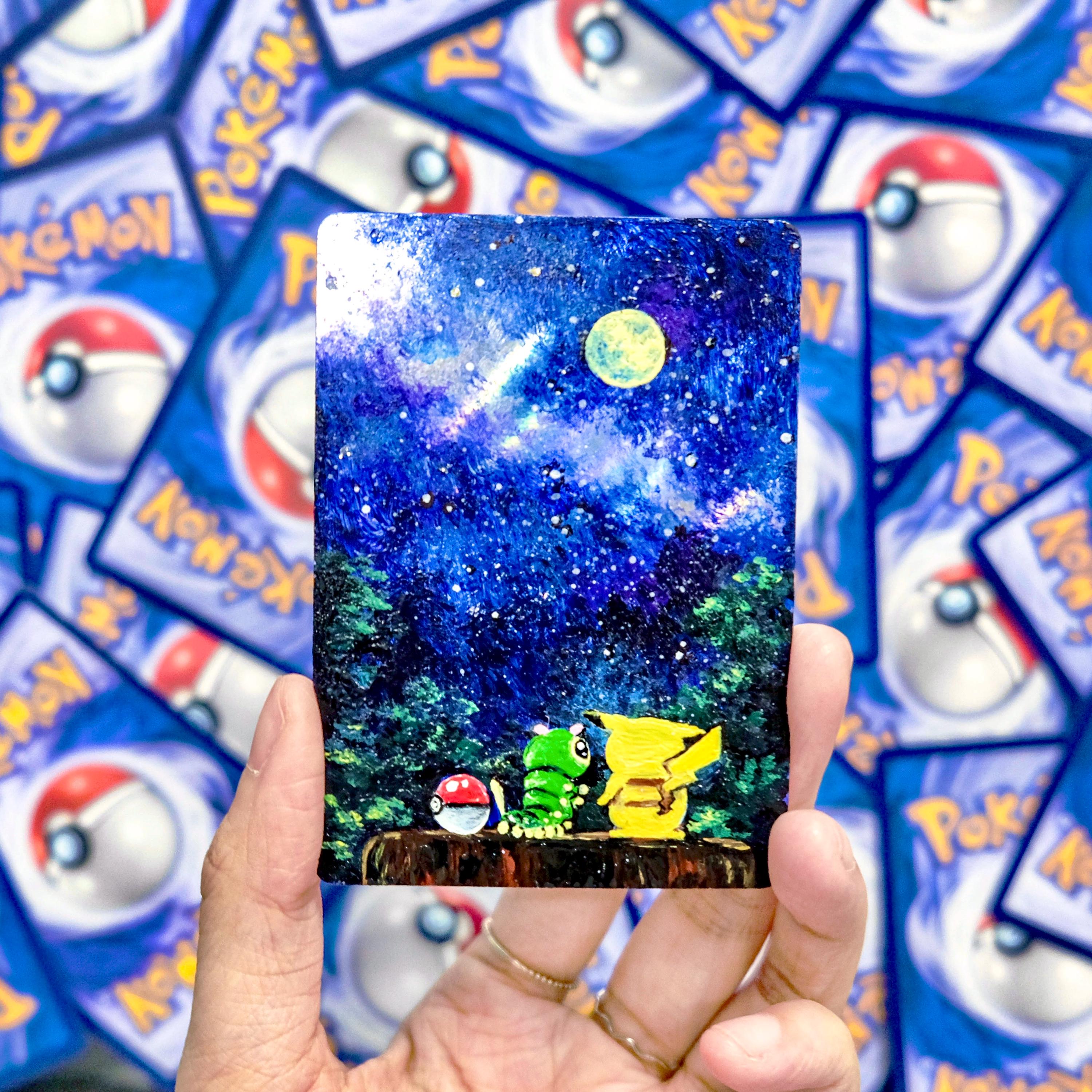 Starry Night Pikachu Card - Etsy