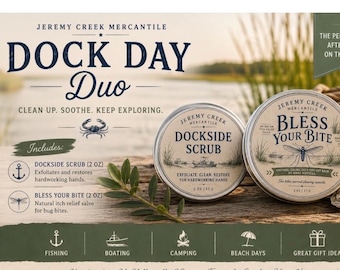 Zestaw upominkowy Dock Day Duo | Peeling do rąk rybaka, maść na ukąszenia owadów