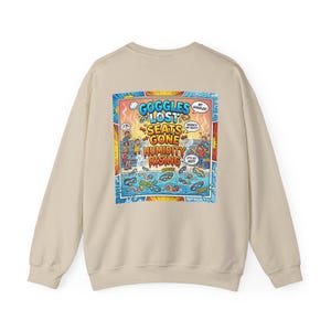 Surf Sweatshirt, Retro Comic Print, Colorful Coastal Style (S-5XL) image 17