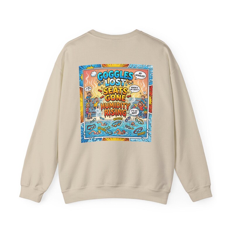 Surf Sweatshirt, Retro Comic Print, Colorful Coastal Style (S-5XL) image 17