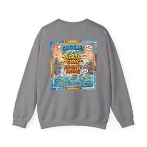 Surf Sweatshirt, Retro Comic Print, Colorful Coastal Style (S-5XL) image 20