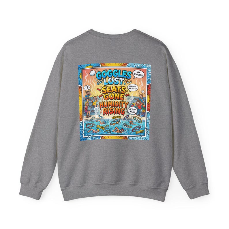 Surf Sweatshirt, Retro Comic Print, Colorful Coastal Style (S-5XL) image 20