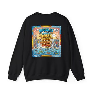 Surf Sweatshirt, Retro Comic Print, Colorful Coastal Style (S-5XL) image 14