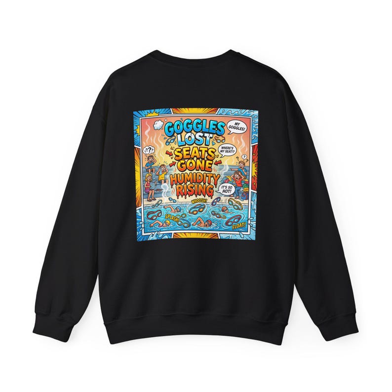 Surf Sweatshirt, Retro Comic Print, Colorful Coastal Style (S-5XL) image 14